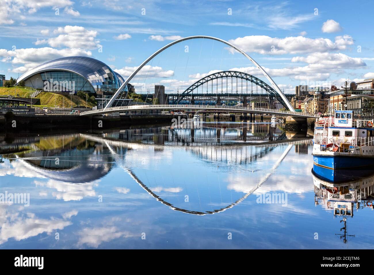 Ruhiger Tag auf dem Fluss Tyne Stockfoto