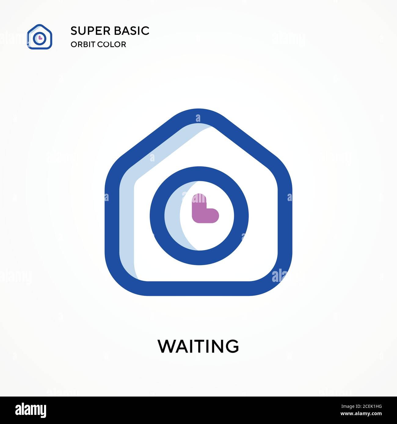 Warten super BASIC Orbit Farbe Vektor-Symbol. Illustration Symbol Design Vorlage für Web mobile UI-Element. Perfekte Farbe modernes Piktogramm auf editierbar Stock Vektor