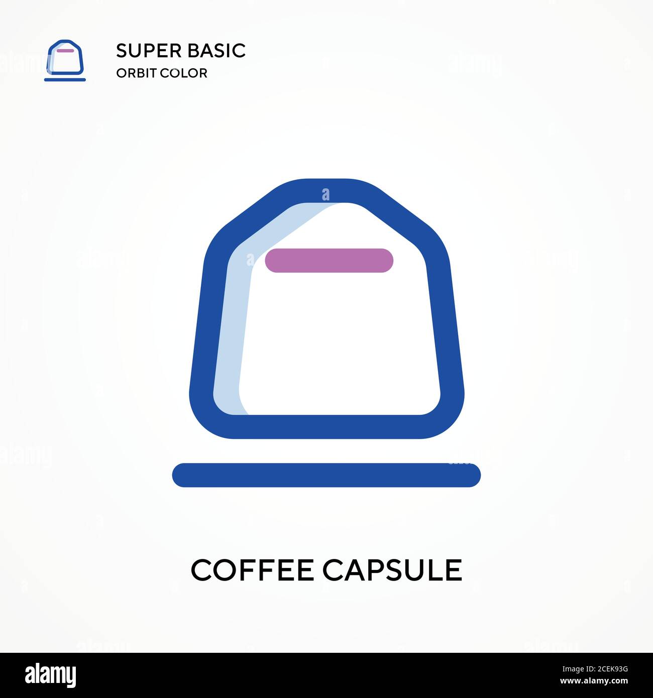 Kaffee Kapsel super Basis Orbit Farbe Vektor-Symbol. Illustration Symbol Design Vorlage für Web mobile UI-Element. Perfekte Farbe modernes Piktogramm auf e Stock Vektor