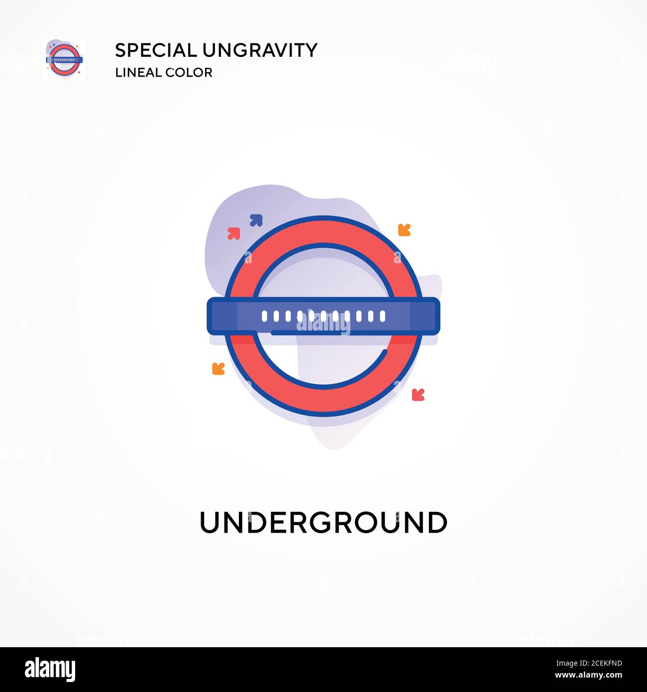 Underground spezielle Ungravity lineare Farbe Symbol. Moderne Vektorgrafik Konzepte. Einfach zu bearbeiten und anzupassen. Stock Vektor