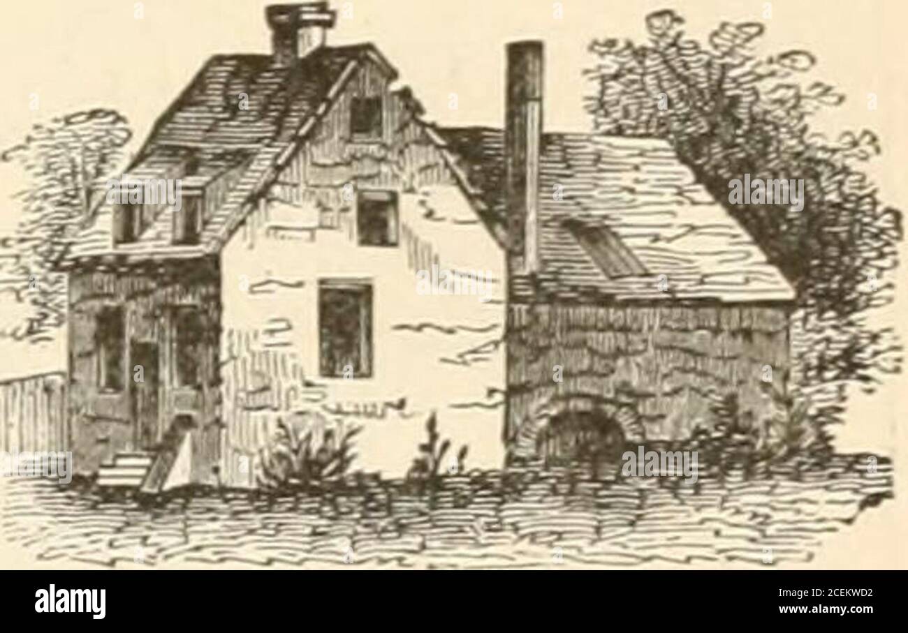 . Die Geschichte unseres Landes von seiner Entdeckung durch Kolumbus bis zur Feier des hundertjährigen Jubiläums seiner Unabhängigkeitserklärung ... s so sorgfältig dargelegt wie diese. Das Land, von dem er Eigentümer Penn wollte Syl-vania nennen, aus einem lateinischen Wort Bedeutung Wald. Aber der Sekretär, die Tat einschreibend, bildete den Namen Pennsylvania oder Penns Wald.Penn widersprach diesem, weil er nicht an vergebliche Titel glaubte, wie er sie nannte; aber der König bestand darauf, daß der Name Ehre von Penns Vater stehen sollte, und so steht es bis heute. Pennsylvania Quäker hatten eine edle Lektion gelernt Stockfoto
