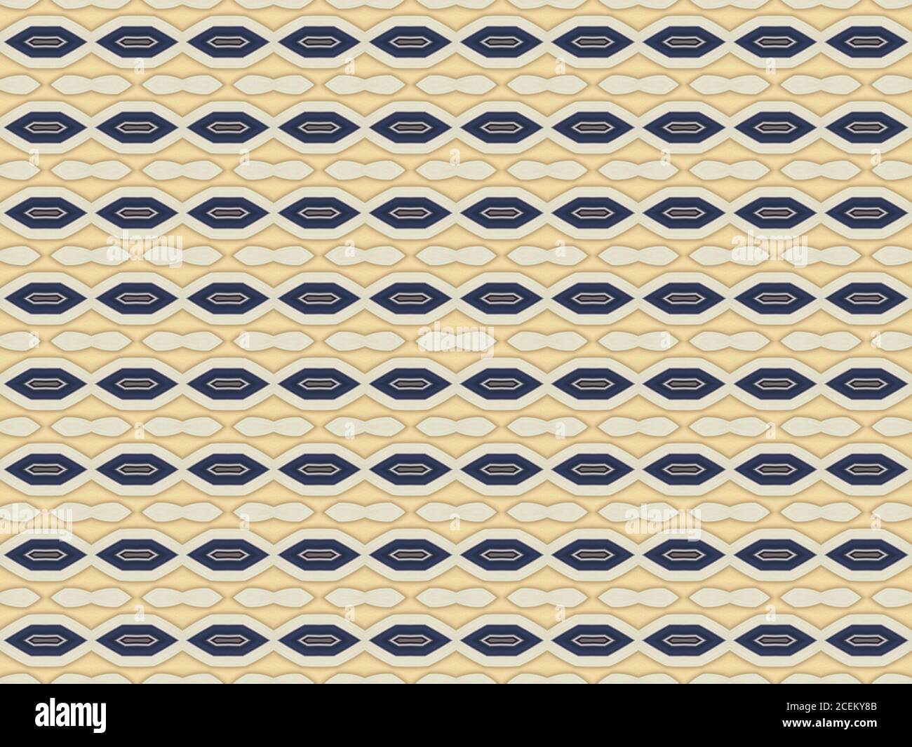 Geometrische Hintergrunddarstellung mit interessanten Formen in Gelb und Blau Stockfoto