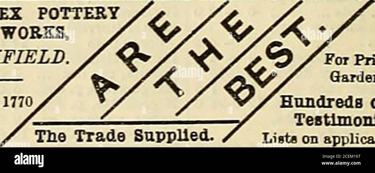 . The Gardeners' Chronicle : eine wöchentlich illustrierte Zeitschrift über Gartenbau und verwandte Themen. BEBILDERTER KATALOG KOSTENLOS. W. Jones Abhandlung, Heating by Hot-Water, 2. Auflage, 216 Seiten und 95 Stiche,2. 6d. Netto, pro Post, 2s. I0d. Jont^ATfwoOD VR S TOUR B R.I DGE. WARE & SÖHNE »£Z%BU BLUMENTÖPFE. SUSSEX UCKFIELD estab PriTatsGardens. Hunderte von Testimonial!, ! Bei Anwendung. BREITE STANDFLÄCHE! Lassen Sie sich nicht in die Vorstellung führen, dass jede Menge Bier, die Sie schlucken können, Ihre abgestumpfte Energie so schnell und vollständig wiederherstellt, wie das belebende Getränk aus EXTftACTofHERBS * Stockfoto