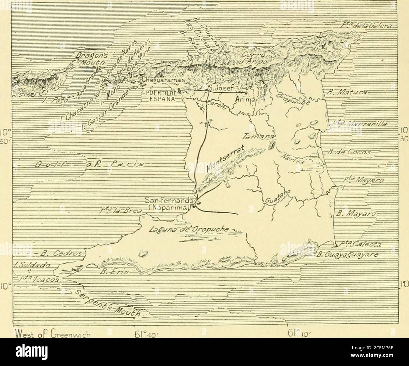 . Die Erde und ihre Bewohner ... der Insel wurde reichlich durch seine weißen, schwarzen und gelben Züchter bestätigt. Obwohl kaum ein Achtel des Landes zurückgewonnen wurde, hat der Außenhandel, der hauptsächlich aus Zucker, Melasse und Kakao besteht, lange£4,000,000 überschritten, während der lokale Verkehr mit Obst, Gemüse und anderen Vorräte noch schneller zunimmt. Fast alle Kaffeesatz wurden aufgegeben, und Tabak ist auch jetzt * F. H. Hart, Trinidad. 68 SÜDAMERIKA – DIE ANDENREGIONEN. Aber wenig gewachsen, obwohl das Blatt dem von Kuba kaum unterlegen ist. Eines der besten Stockfoto