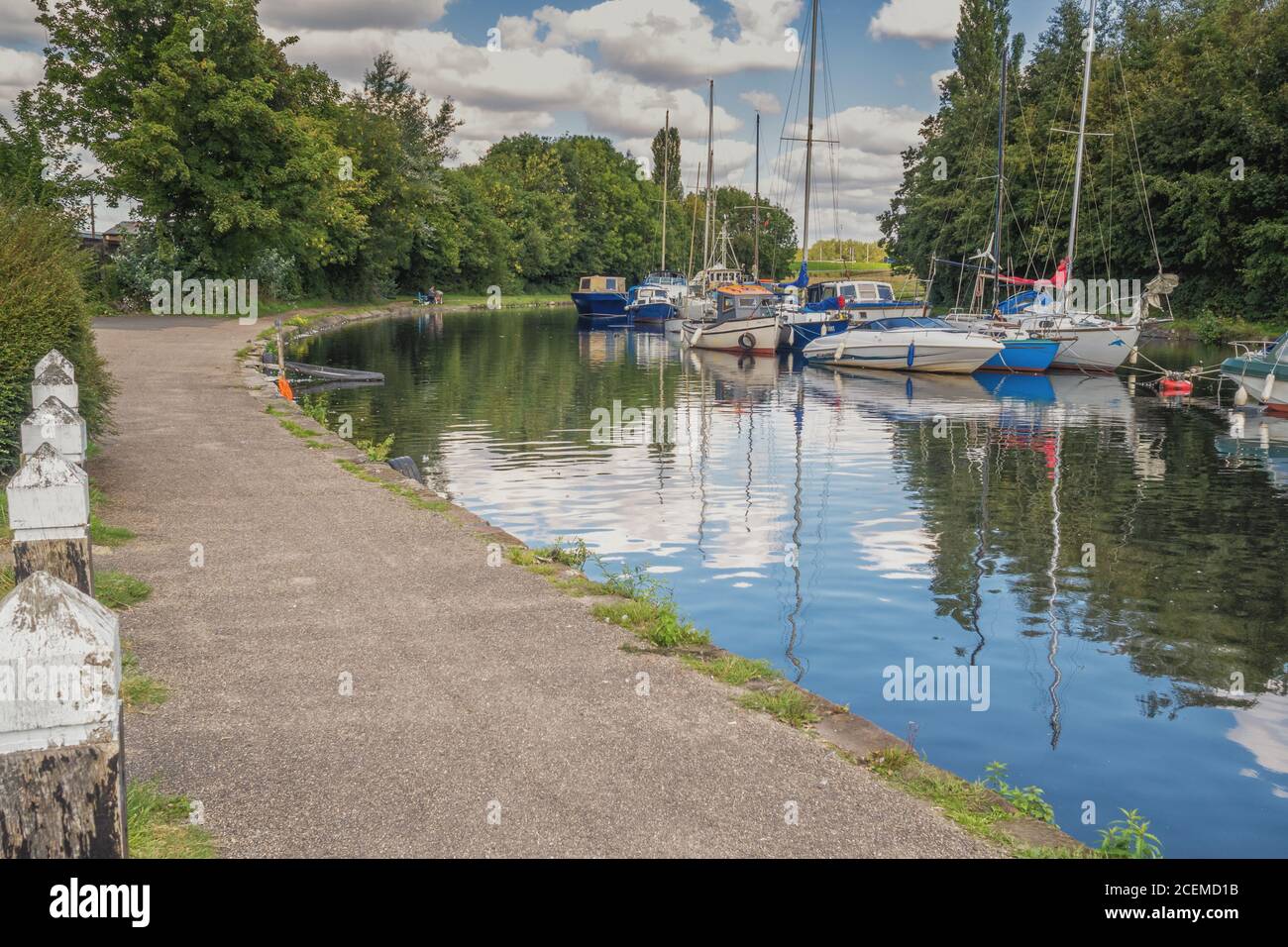 01.09.2020 Spike Island, Merseyside, Großbritannien. Spike Island ist ein Park in Widnes, Halton, Nordwestengland. Es ist eine künstliche Insel zwischen dem Sankey C Stockfoto