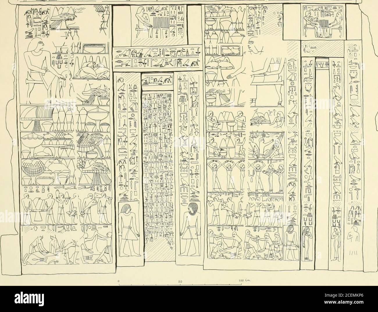 . Hieroglyphen Texte aus ägyptischen Stelen, etc. 50 60 cm. 2. Nr. II56B r PLATTE XXVI. Nr. 718 Falsche Türen Stockfoto