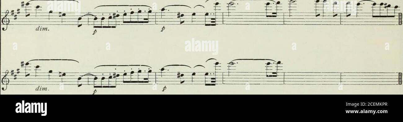 . Moderne Orchestrierung und Instrumentierung : oder, die Kunst der Instrumentierung ; mit detaillierten Beschreibungen des Charakters und Besonderheiten aller Instrumente und ihre praktische Anwendung. 12 KLINGS MODERNE INSTRUMENTIERUNG UND ORCHESTRIERUNG. Von diesem Ort aus nehmen alle Violinen die übliche Reihenfolge des Spielens in 4 gleichen Teilen wieder auf. Stockfoto