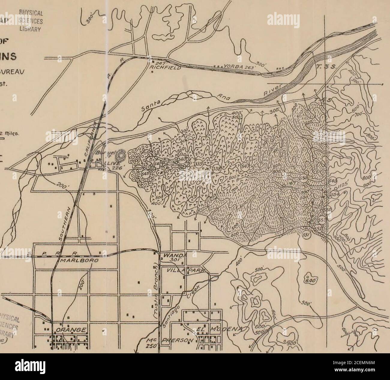 Ol Und Gasforderende Formationen Von Kalifornien Ooo Cn X R G Abb B Physische Oeoogicau Skizzenkarte Sciemces O F Libpary Ein Por Rlom Von Fbofhi Ll 8 Von Santa Ana Mountains California