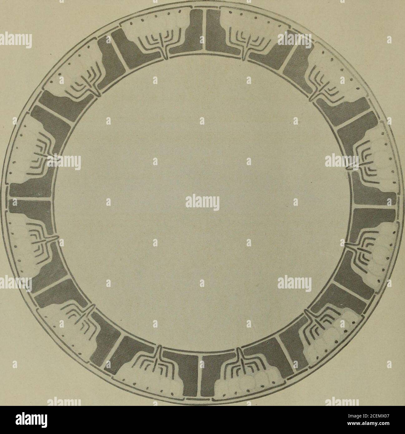 . Keramic Studio. PITCHER – MRS. L. R. LIGHTNER DIE dunkelste Farbe ist Pearl Grey zehn Teile, Apple Green das hellere Grau ist Pearl Grey fünf Teile, Apple Green ein Teil. Zitronengelb ein Teil. Grau für Fleisch ein- ein Teil. Der dunkelste Punkt in der Mitte der Blumenform ist YEL-Halb Teil. Low Green klar. KATHRYN E. CHERRYS DESIGN CLASS 176 REIRAMIC STUDIO. PLATTE IN WEICHEM GRAU – MRS. L. R. LIGHTNER (Behandlungsseite 165) Stockfoto