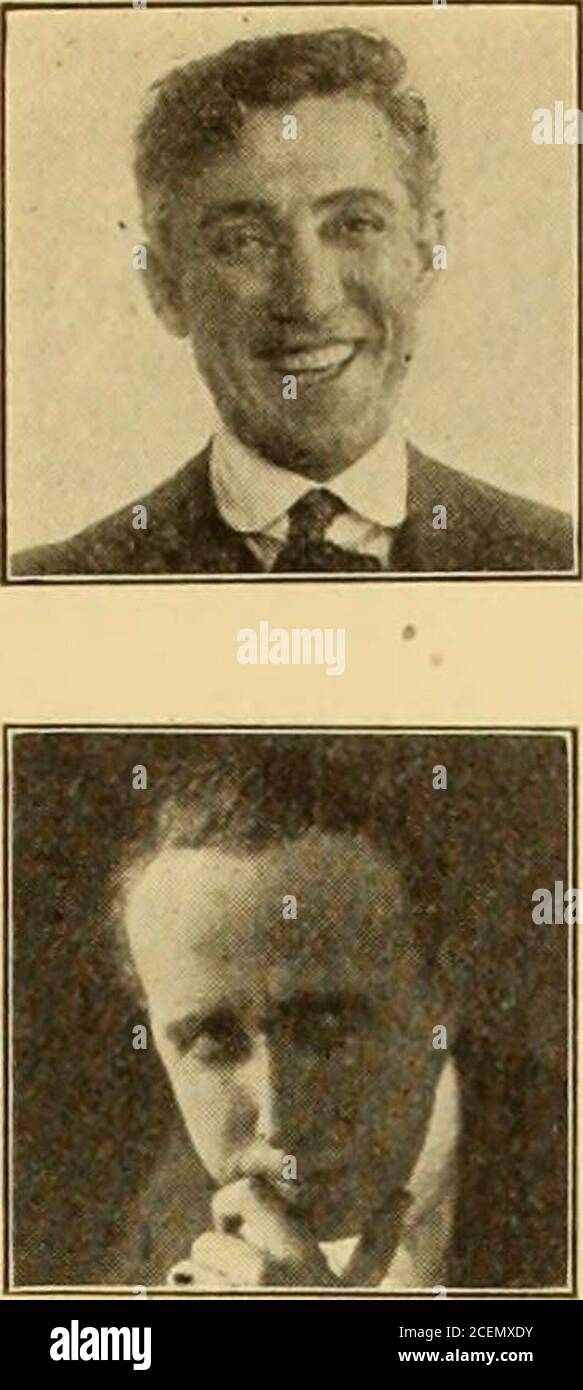 . Motion Picture Studio Directory and Trade Annual (1917). REYNOLDS, Robert R.; B. Asheville, N. C. 1886; Bildschirm Ca-reer, Besondere Eigenschaften (* Kapitän Bob der Nationalgarde, EIN moderner Soldat des Glücks, Wanderlust); experthorseman, schwimmt, Kisten, ringt, rennt. Hght., 6 ft.; wht., 167; leichter Teint, helles Haar, blaue Augen. Ad., zu Hause, 250 W. 44th st.; Studio, Favorite Players, N. Y. RICHARDSON, Larry; B. 1891; Bühnenlaufbahn, bei Old Ken-Tucky, The Virginian; Leinwandkarriere, Lubin, Selig. Hght., 6 ft.; wht., 186; dunkles Haar, graue Augen. Ad., klein, PutnamBldg., N. Y. RICHMAN, Charles; B. Chicago Stockfoto