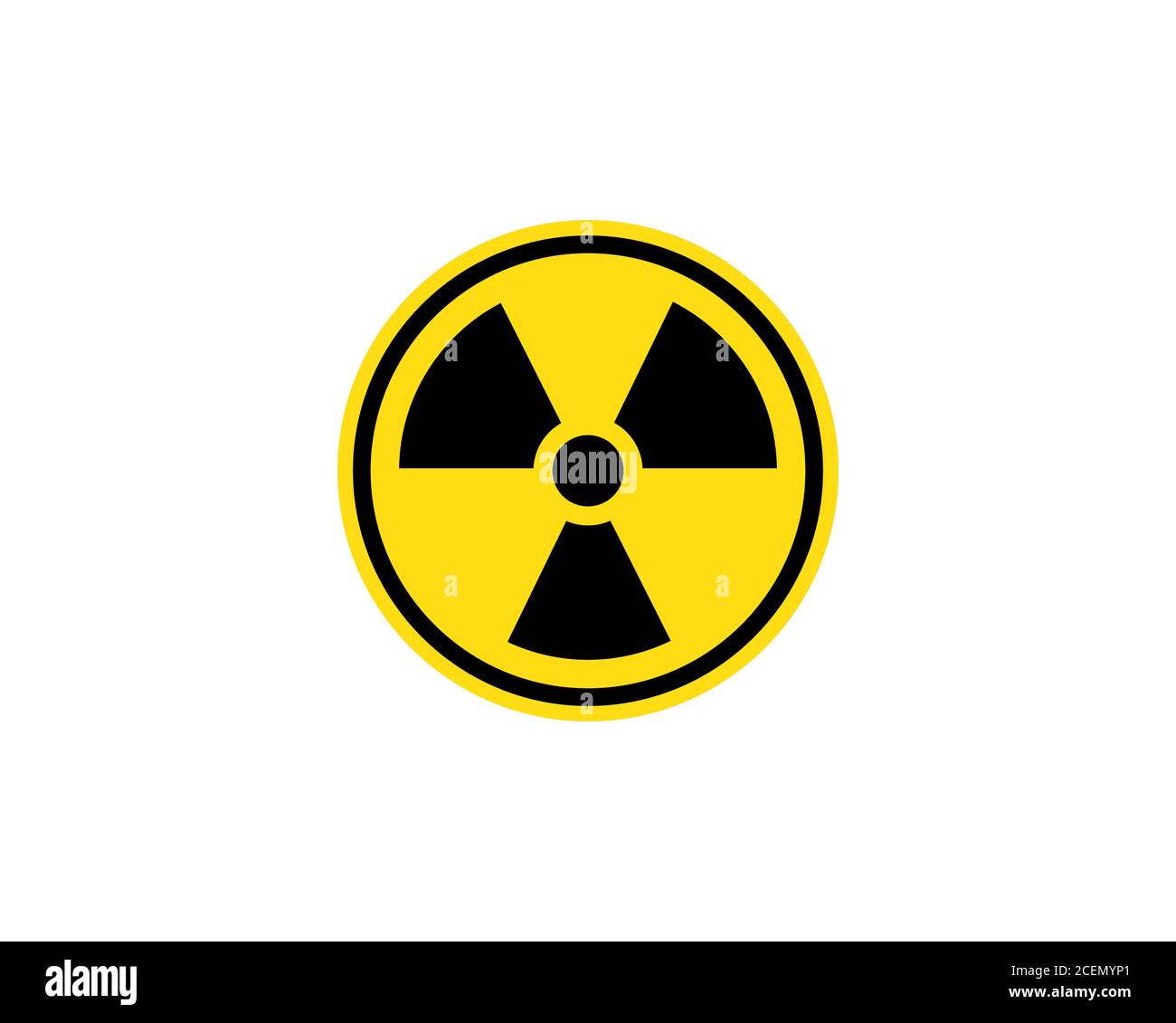Strahlungszeichen. Gefahrenwarnung. Vektor auf isoliertem weißem Hintergrund. EPS 10 Stock Vektor