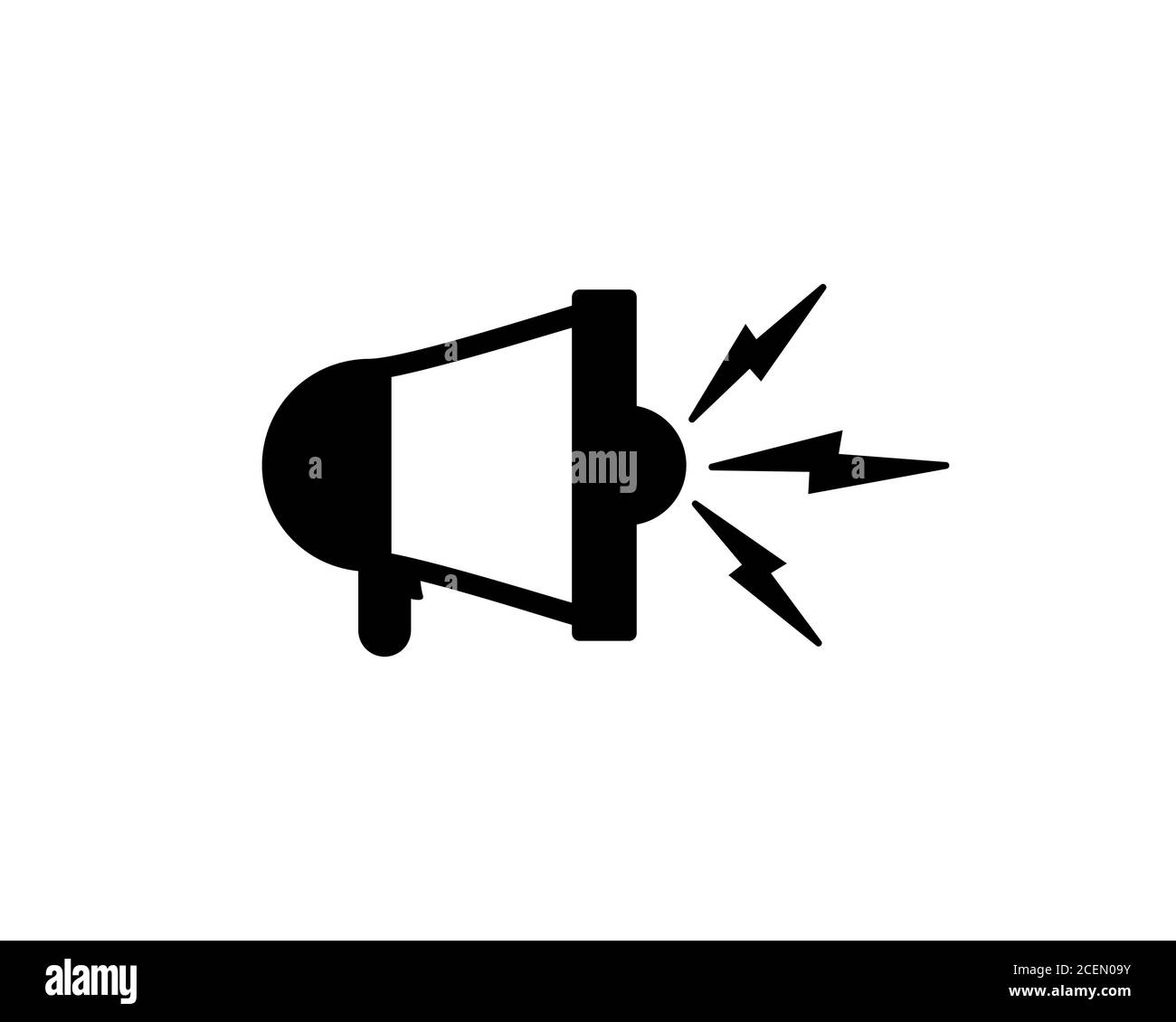 Lautsprechersymbol. Megafon-Zeichen. Vektor auf isoliertem weißem Hintergrund. EPS 10 Stock Vektor