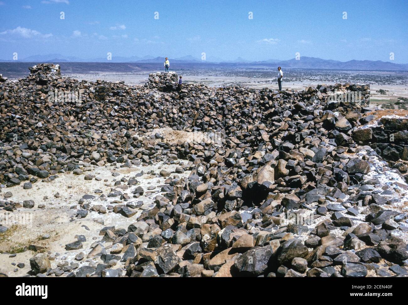 Saudi-Arabien. Ruinen des osmanischen türkischen Fort Khulays. Fotografiert Im März 1974. Stockfoto