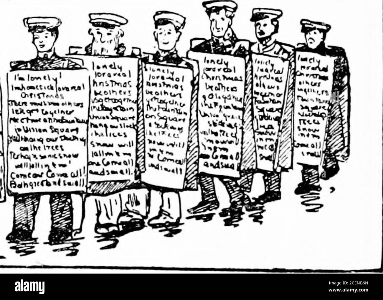 . Colonel Crockett's Co-operative Weihnachten. C®-®}wSs11i33mSit) im einsamen !im Heimweh nach einem echten Weihnachtsfest ! Es muss andere geben. Kommen wir zusammen! Treffen Sie mich am Brunnen am Union Square! Hängen Sie unsere Strümpfe an die Bäume. Vielleicht fällt etwas Schnee in sie. Kommt eins – kommt alle! Sowohl groß als auch klein! Ich Wette, ein solches Brett würde eine Prozession der Exilanten eine Meile und ein Halflong aufrühren. Und haben sich zusammen und haben ein gutes weinendes Match auf den Schultern der anderen, und wringen einander Hände, während die Band spielte Old Langs Sign. Aber jetzt ist es vorbei. IVE lived27 Stockfoto