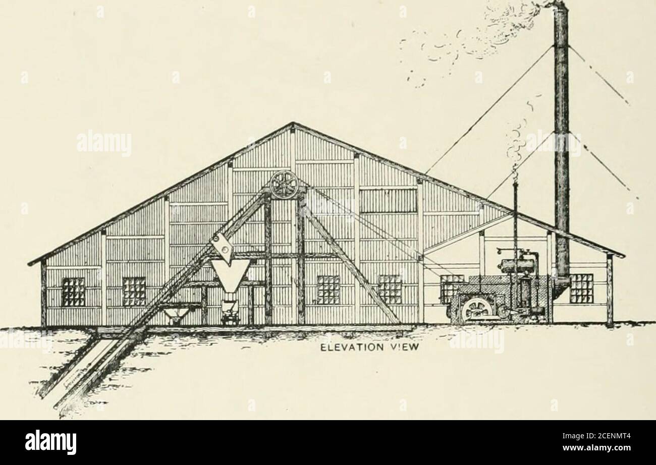 . Maschinen für Metallminen : eine praktische Abhandlung für Bergbauingenieure, Metallurgen und Manager von Minen. Geeigneter Punkt darüber für Kippzwecke, gibt es eine Pause in den Leepers, Was verringert sie um die Hälfte ihrer Breite, das Ergebnis wichis, dass die führenden Räder, die schmaler in der Lauffläche, folgen dieser Pause 92 MASCHINEN FÜR METALLISCHE MINEN. Auf einer fast horizontalen Linie, während die Hinterräder zu den ursprünglichen Schwellen halten. Der überspringen wird somit automatisch gekippt, wie in gezeigt. Abb. 58. – komplette Hebeanlage für geneigte Welle. abb. 59 ; und nach dem Seil slac Stockfoto