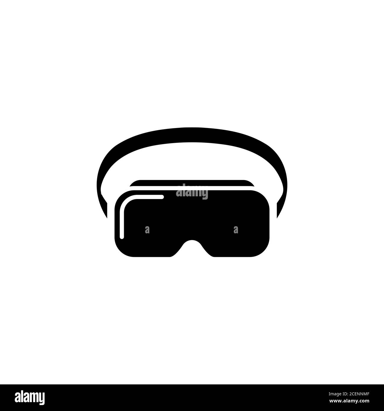 VR-Headset-Symbol. Virtual-Reality-Gerät, Brille. Vektor auf isoliertem weißem Hintergrund. EPS 10 Stock Vektor