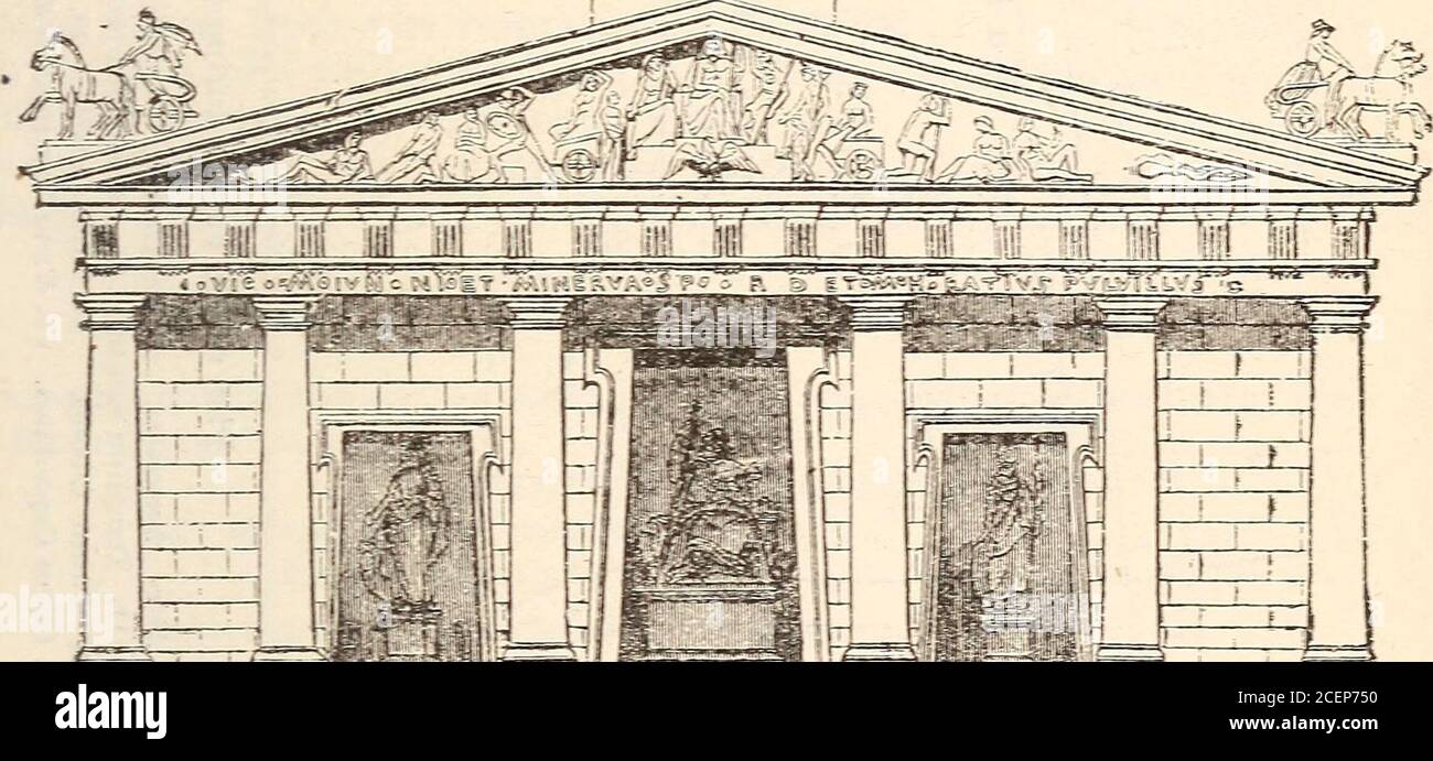 . Das Schülerhandbuch der antiken Geographie, basierend auf dem Wörterbuch der griechischen und römischen Geographie. Ates, von ^-liich n .;.ntwenty sind enmneratecl. Das wichtigste ist das i^orto. ^ . ..rtheX. Extremität des Qiminals: Eatnmena. Unterhalb des X. pcin: li :heKapitoliner Hügel; Carmentalis, am S. Fuß des Kapitols : Trige-mina, nahe dem Tiber am Fuß des Aventins; Capena. Am Fuß des Ca^lian; CEelimontana, auf dem Ctehan; Esqiiilina und Viminulis, auf der Rückseite der Hügel mit dem gleichen Namen. Diese Tore blieben zj alat€ Periode, aber die Wand fiel in Verfall, noch gab es irgendwelche Stockfoto