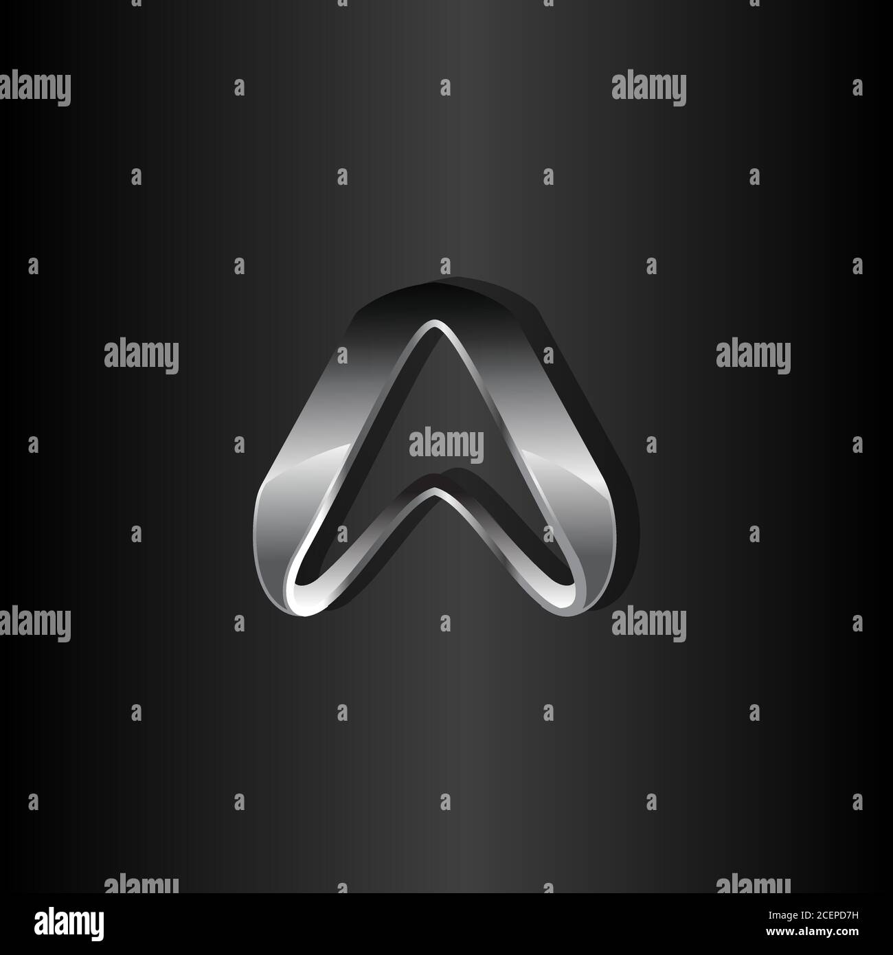 Modernes Design Dreieck mit Farbe Metall auf schwarzem Hintergrund. Emblem Design des Dreiecks Symbol. Vektorgrafik EPS.8 EPS.10 Stock Vektor