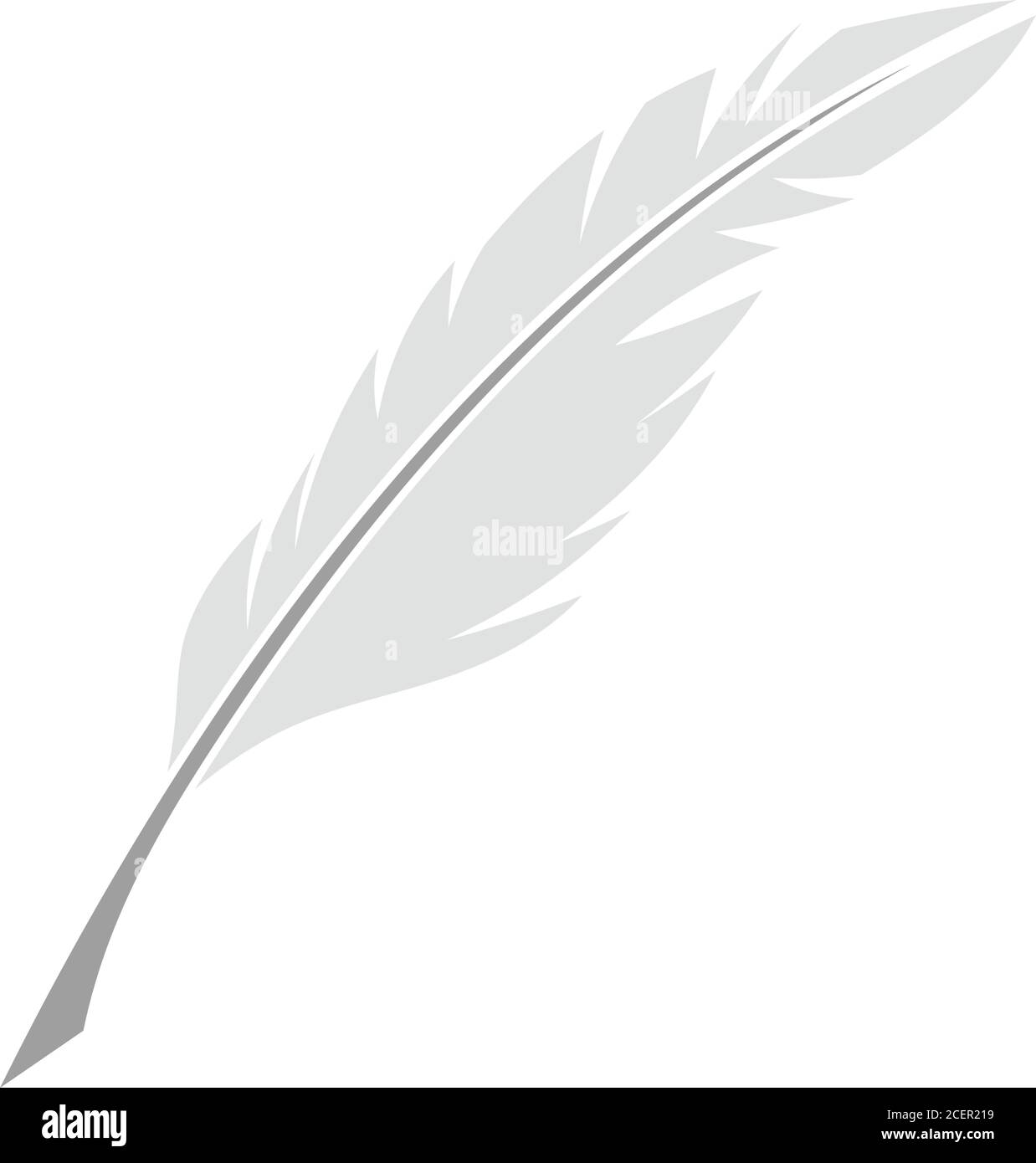 Symbol Für „Feder“ Wird Geschrieben. Flaches Farbdesign. Vektorgrafik. Stock Vektor