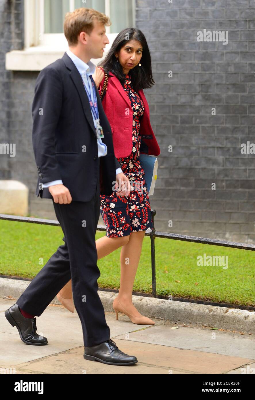 Suella Braverman QC MP - Generalstaatsanwalt - Verlassen einer Kabinettssitzung in Downing Street, 1. September 2020 Stockfoto