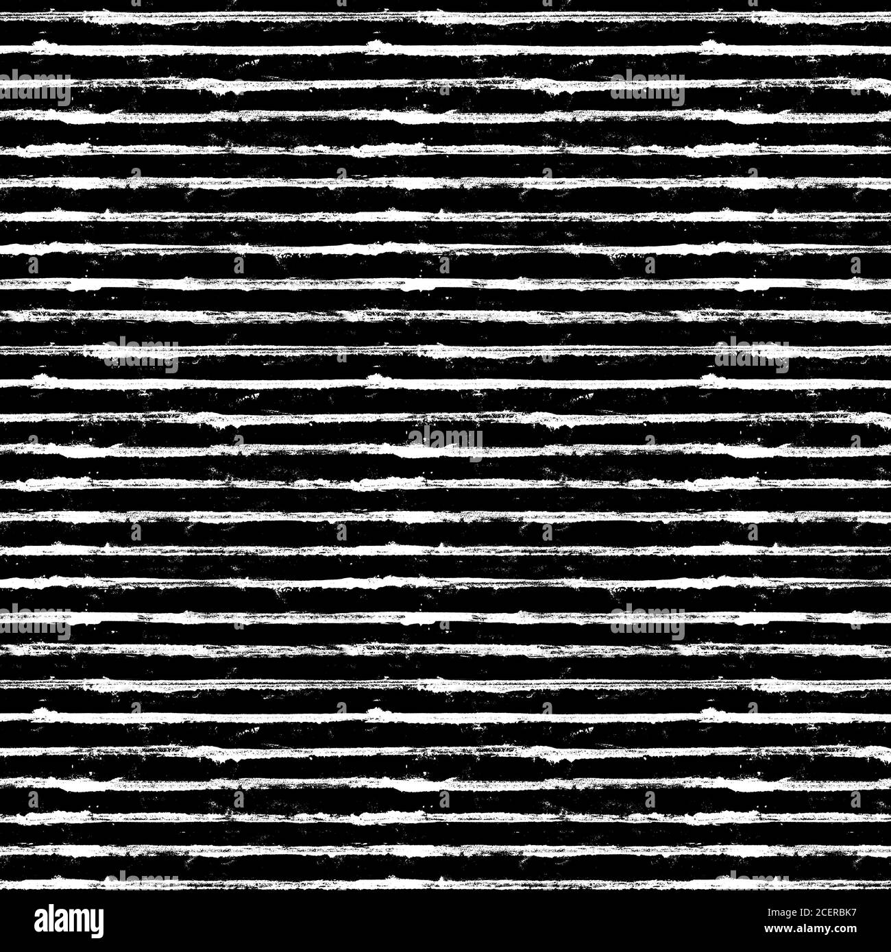 Schwarz-weiß Streifen Grunge Nahtloses Muster. Weiße Streifen auf schwarzem Hintergrund. Handgezeichnete gestreifte Textur. Print für Textil, Stoff, Tapete pa Stockfoto