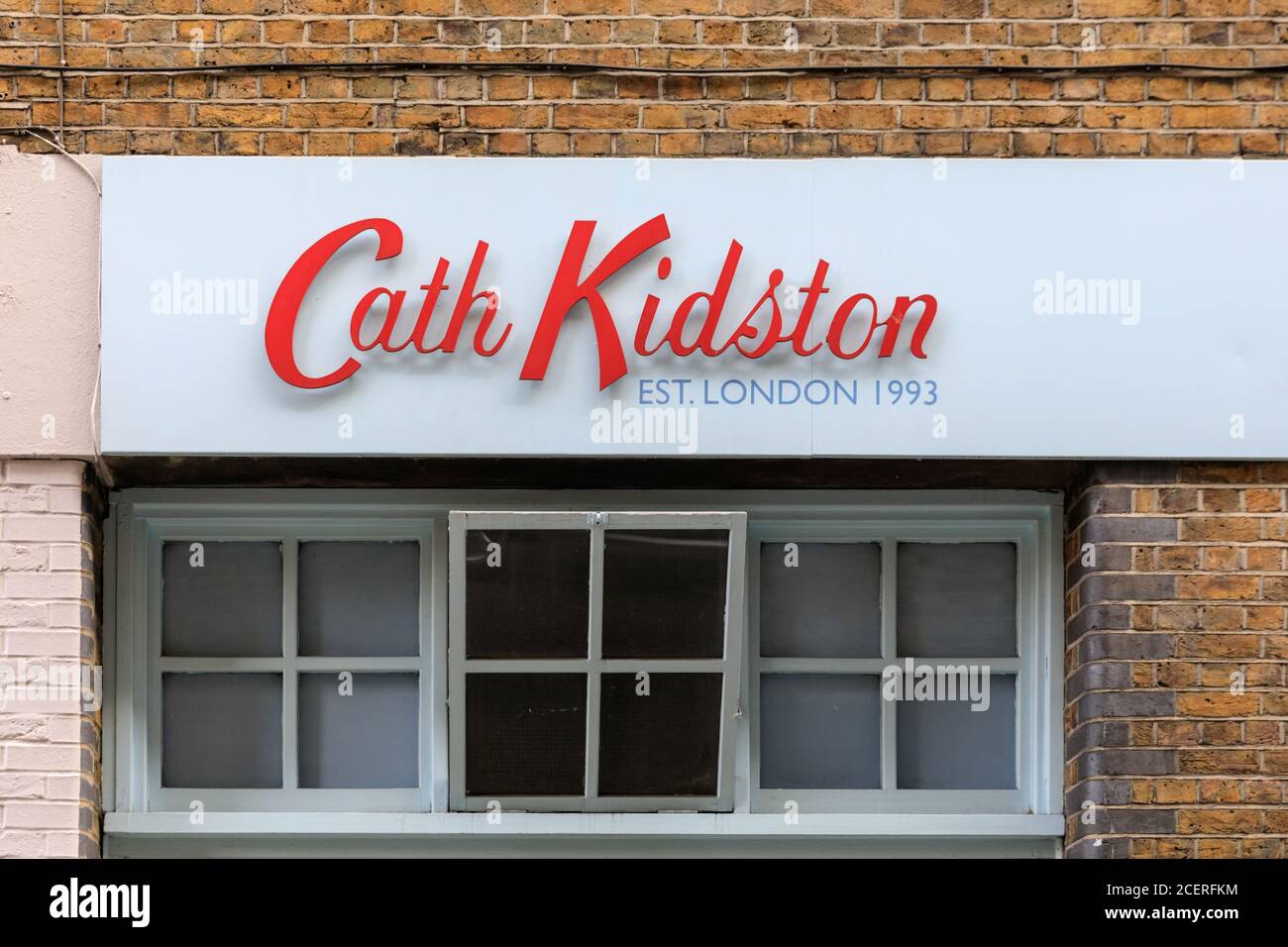 Cath Kidson, britisches Zubehör Einzelhandelsgeschäft Außenansicht und Logo, Covent Garden, London, England, Großbritannien Stockfoto