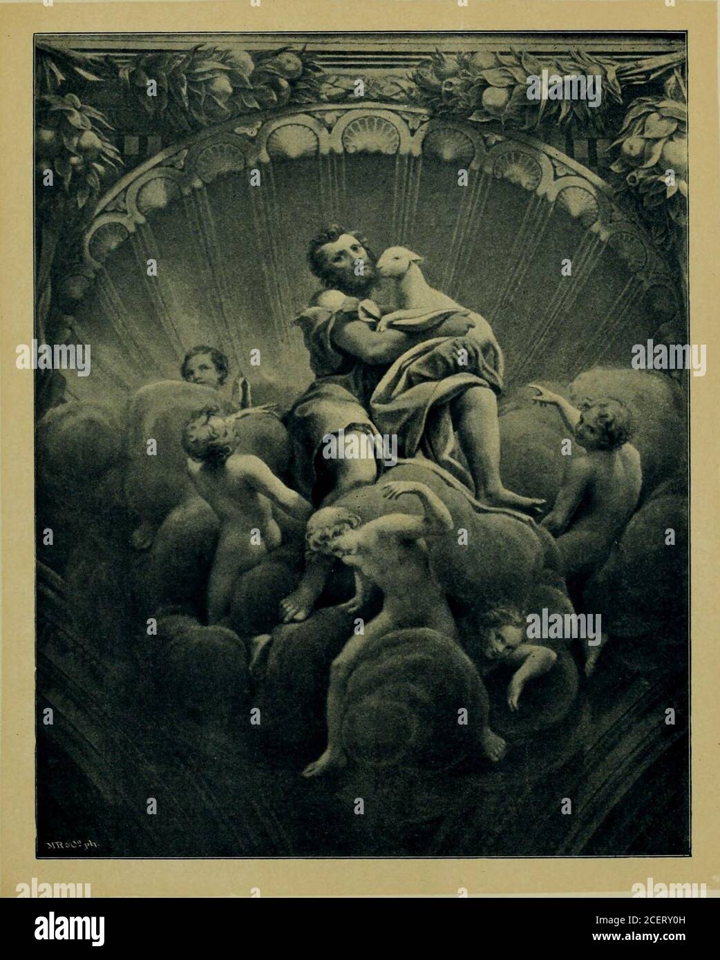 . Antonio Allegri da Correggio, sein Leben, seine Freunde und seine Zeit. STLDY FÜR DEN PENDELANHÄNGENDEN, MIT ST. JOHN. VON CORREGGIO. Im Louvre... ST. JOHANNES DER TÄUFER.Pendentive der Kuppel in der Kathedrale von Parma. DIE ANNAHME DER JUNGFRAU 261 aus Tassen und kleinen Gefäßen für den Weihrauch gießen sie auf die flamingcandelabra, rühren den Duft der Räuchergefäße, riecht ihre Hände, noch duftend mit dem Staub des Weihrauchs, Gießen Zweige von Wacholder in die Flamme, leise Gespräch, während sie in die Kirche blicken, Oder ihre Gesichter himmelwärts zu wenden – alles höchst schön und voller freudiger s Stockfoto