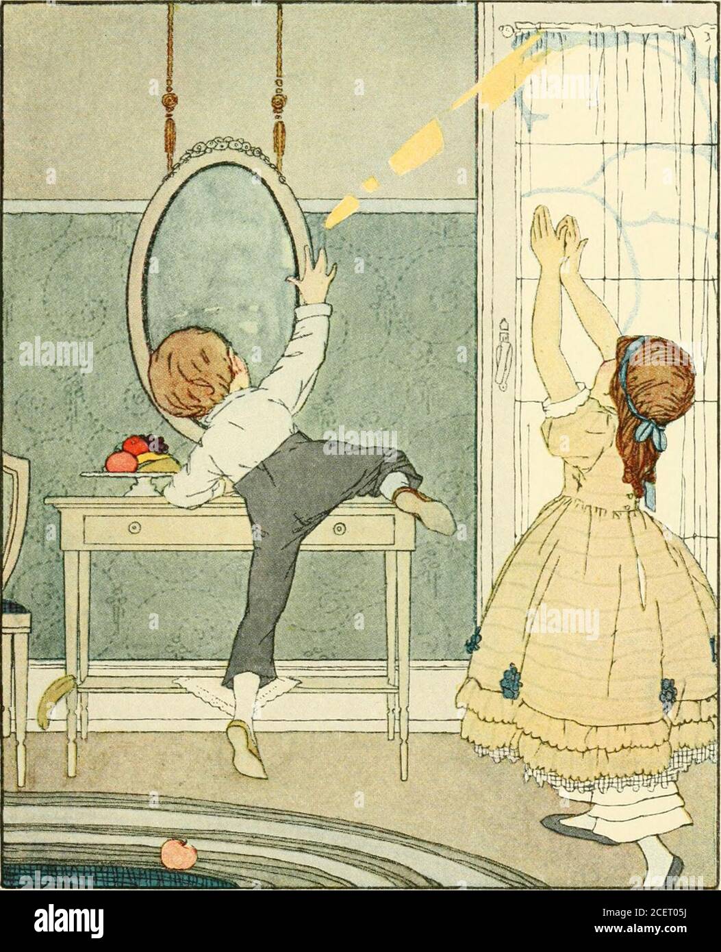 . Sonnige Reime für glückliche Kinder. : Rhymes. Der Sonnenstrahl. Ooo! Ho, Ho!Shiny brightLittle light, ill get you! Auf dem Boden, an der Wand, an der Tür, – nirgends! Dancey prancey, Glimpsey glancey, jetzt habe ich Sie! Oh, weg! Übernachten Sie nie! Sport und Spaß. Lachen und Rollen. Streifen! Ho, Ho! Weg! -->V » . * Der Whirlpool. Wirbel, Tanz eine Jig, rund und rund und rund Ich Spurt das Wasser, Spitter, Spritzer, Splash! Überall auf dem Boden! Duschen, Streuen, Glanzen, funkeln, Spinnen wie ein Top! Ho! Was für ein Spaß! Sprühen Sie in die Sonne! Und Tropfen, Tropfen!L<^^7y^ Stockfoto