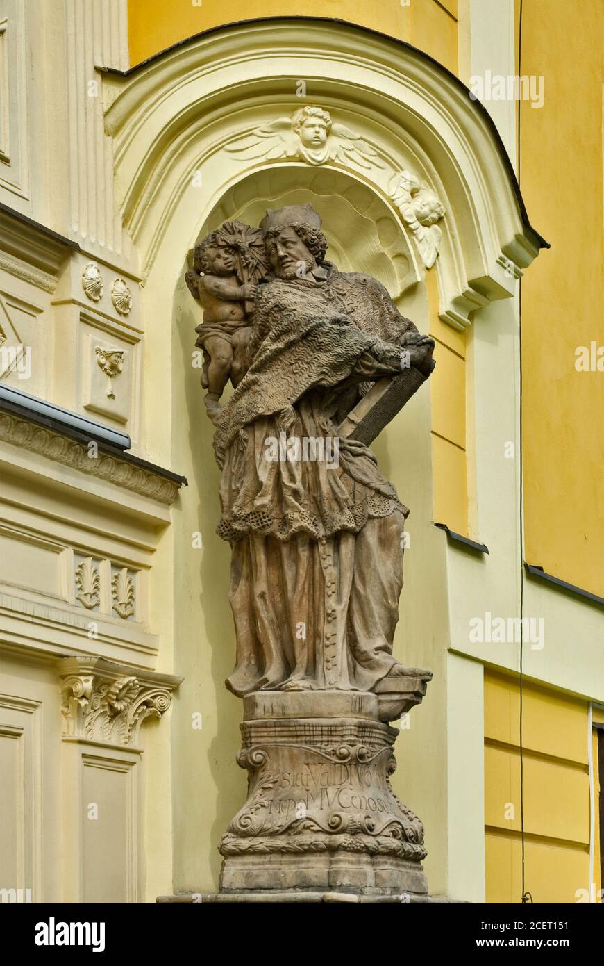 Skulptur im Ratusz (Rathaus) in Świdnica, Region Niederschlesien, Polen Stockfoto