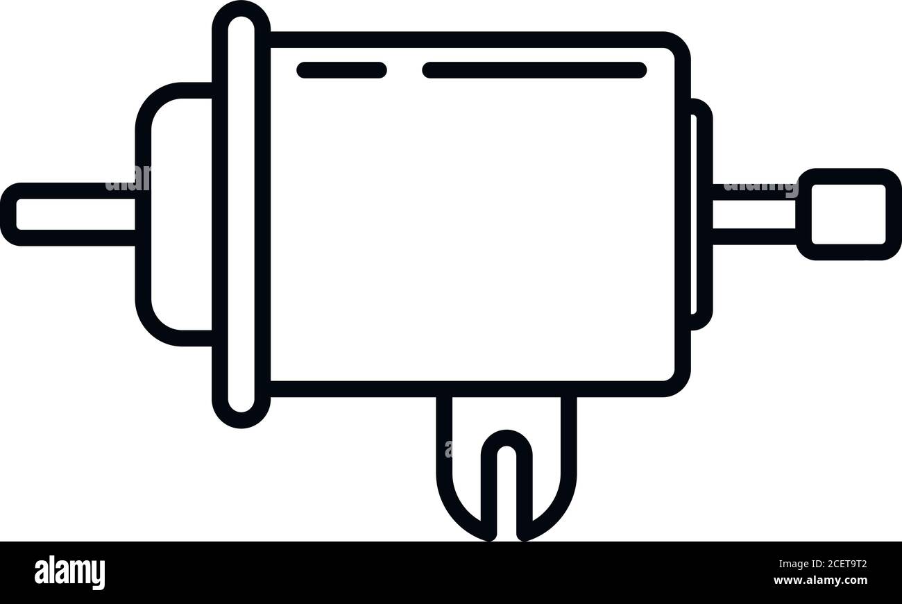 Symbol für Benzinmetallfilter. Umriss Benzin Metallfilter Vektor-Symbol für Web-Design isoliert auf weißem Hintergrund Stock Vektor