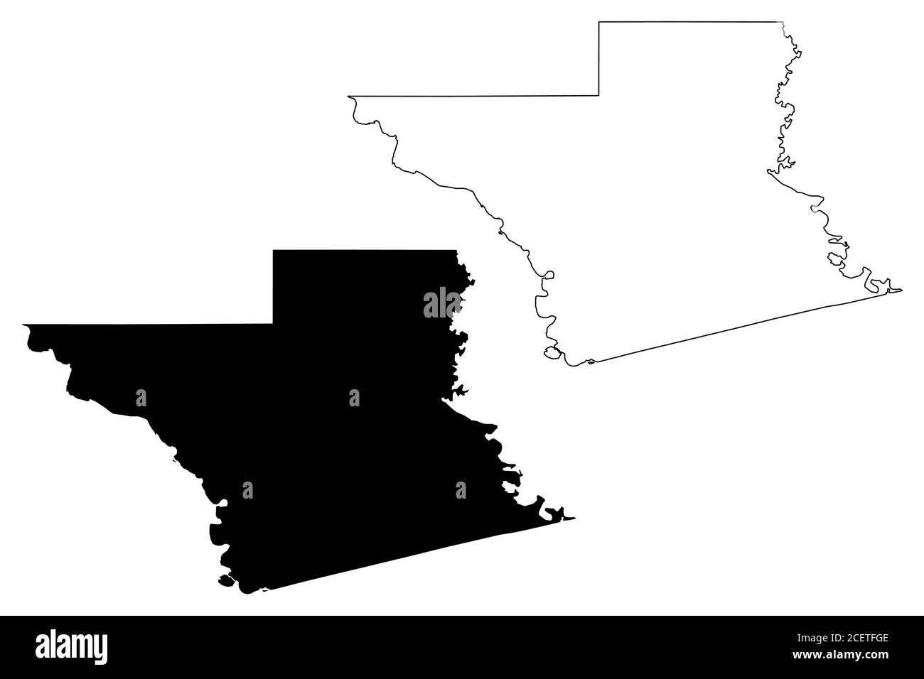 Grant County, Louisiana (US-County, Vereinigte Staaten von Amerika, USA, USA, US) Karte Vektor Illustration, scribble Skizze Grant Parish Karte Stock Vektor