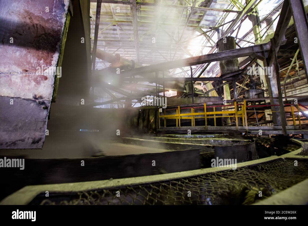 Werkstatt für Schwefelsäure. Phosphor Düngemittel Fabrik. Stockfoto