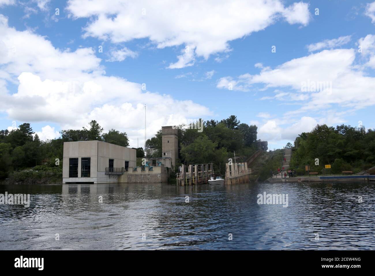 Big Chute Marine Railway in Big Chute Ontario Stockfoto