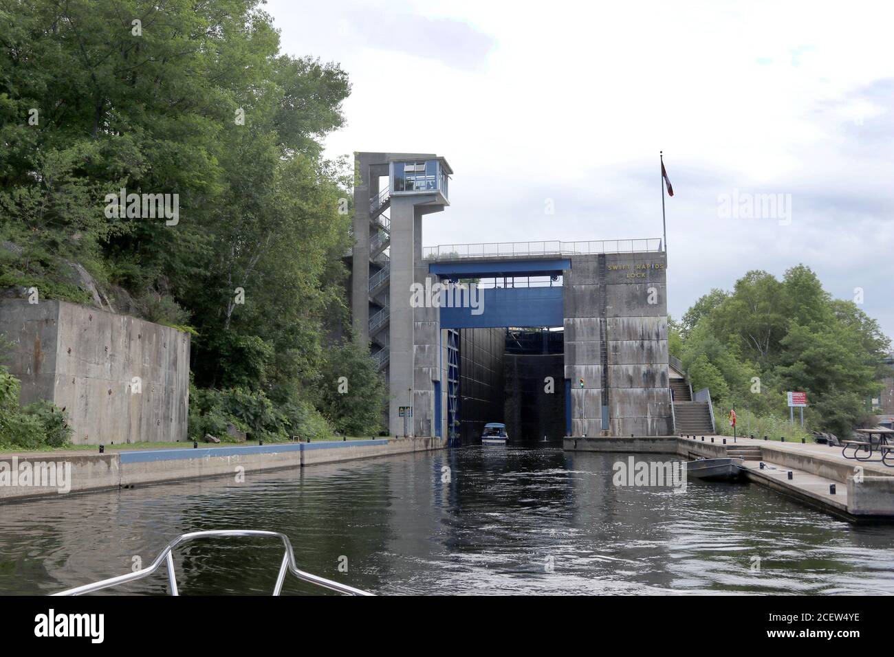 Big Chute Marine Railway in Big Chute Ontario Stockfoto