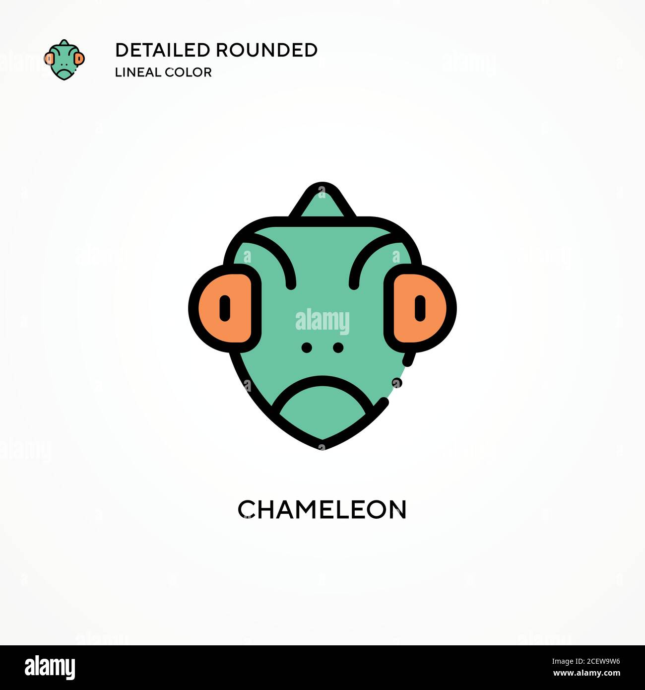 Chameleon-Vektor-Symbol. Moderne Vektorgrafik Konzepte. Einfach zu bearbeiten und anzupassen. Stock Vektor
