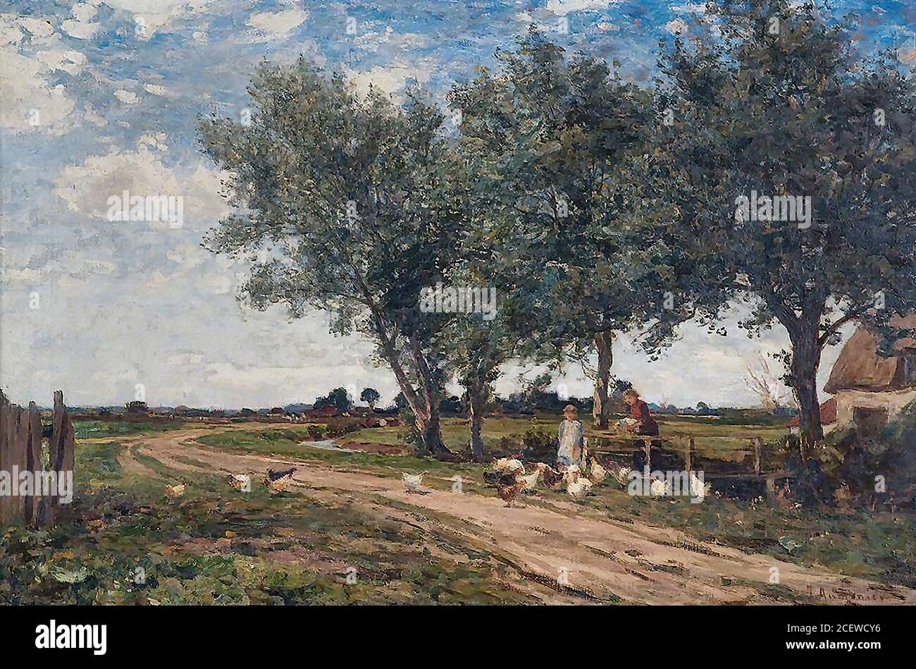 Aumonier James - in der Nähe von Old Leake Lincolnshire - British School - 19. Jahrhundert Stockfoto