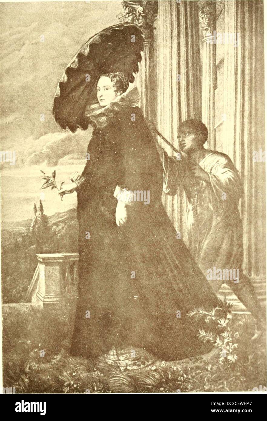 . Heldinnen von Genua und den Rivieras. Die Menge der Madding. Diese Bewegung wurde im 17. Jahrhundert emphatisch, als die Stadt ihre Grenzen ringsum ausdehnte und viele Vorstädte miteinander verband. Jede beträchtliche Familie schloss sich inder neuen Rivalität an, und die natürlich angenehme Konformation des Bodens half in der Prüfung sehr. Die Plätze für Villen und Gärten waren zuerst billig, aber später mit einem konsiderierbaren Aufwand gesichert. Die Genyldonne von Genua, nicht weniger als ihre Herren und Meister, liebte ihre Villen und ihre Villengärten. Sie wurden dort von vielen der orientalischen re Stockfoto