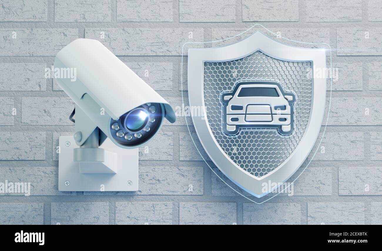 Überwachungs-Kamera-System eines Autos Sicherheit Stockfoto