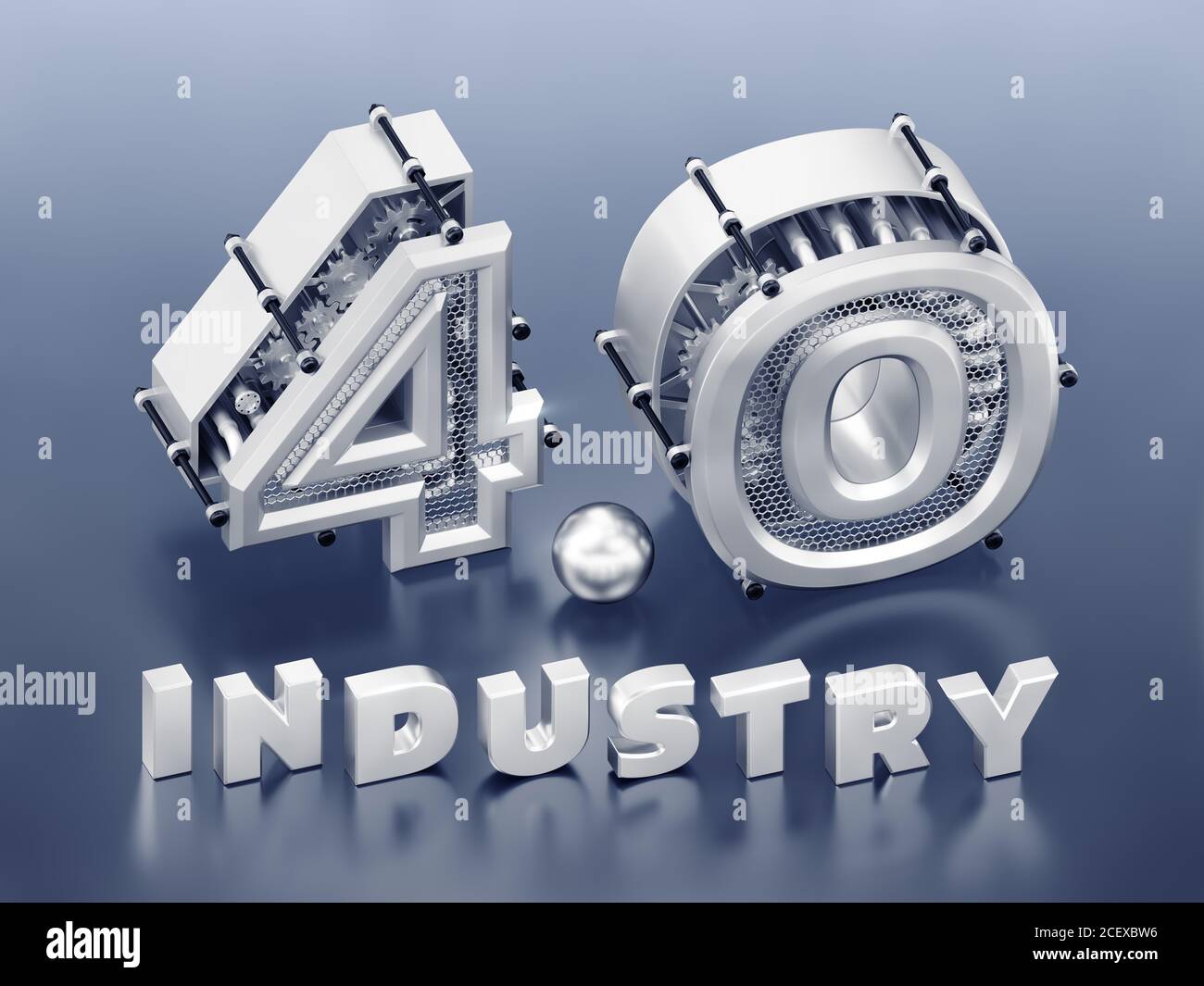 «Die Vierte Industrielle Revolution» Typografie Stockfoto