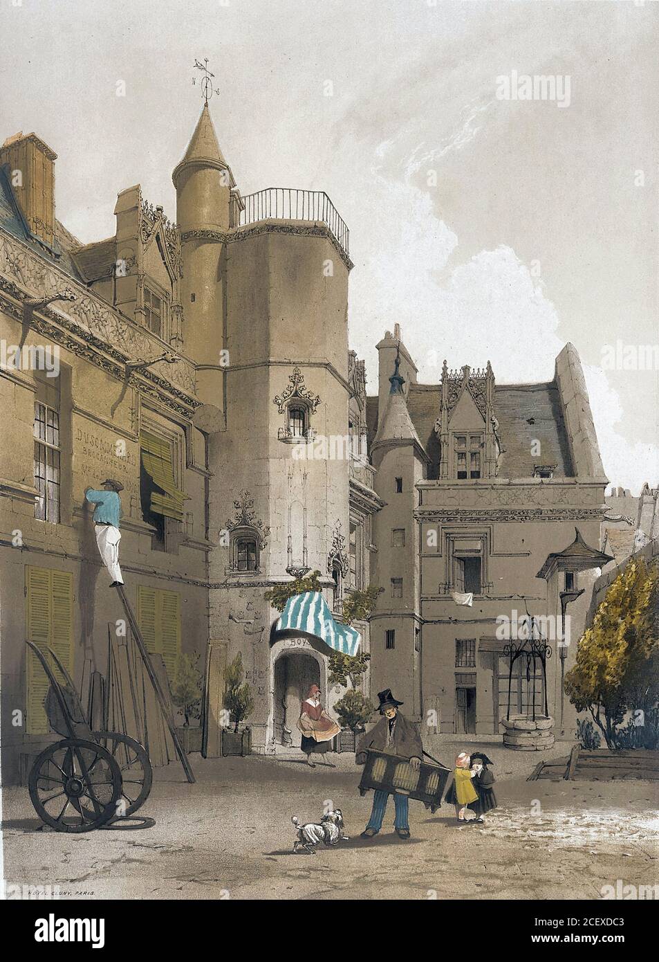 Jungen Thomas Shotter - Hôtel De Cluny Paris - Britisch Schule - 19. Jahrhundert Stockfoto