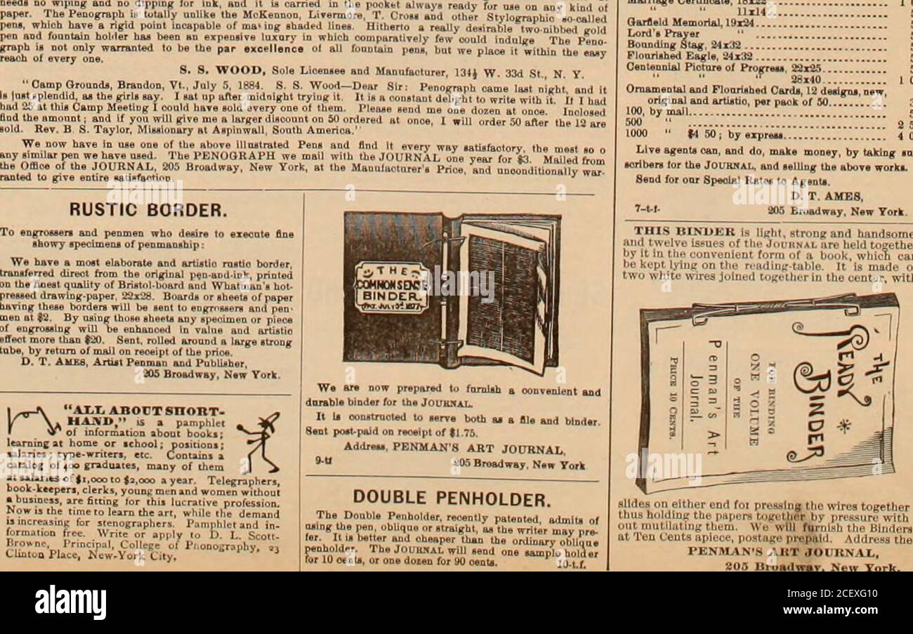 . Penman's Art Journal und Teachers' Guide. Kurzschrift GRÜNDLICH PER POST unterrichtet. AGENTEN GESUCHT, DJ JEDE STADT IN AMERIKA,. Cattlot 0(400 GT»du.ie.. OM, oder ih.m J^ cs»a piirjot MuIH H5^£.r^ ?ii^^ B^BM^=^« ^^sss^Sime 1000 •? Iisbibjviprm.;.:;:;:;. Iorib.™ lor th. JOUMM und ..Lu-g ll.aboi. .oiks. BSI DOPPEL-STIFTHALTER. LulDg Lbfl Pen, obUquo oder itralghl, U the wriler^yrri- Uroadiray, New York. Etwas Ganz Neues ! DAS NEUESTE UND DAS BESTE! DER NEUE STANDARD Buchführung J. C. BRYANT, M. D., PITBLISHED IN TIIUEE PAHTS ;Elementary, 104 Seiten, Preis, S .80Commercial, 160 1.50 OSKA Stockfoto