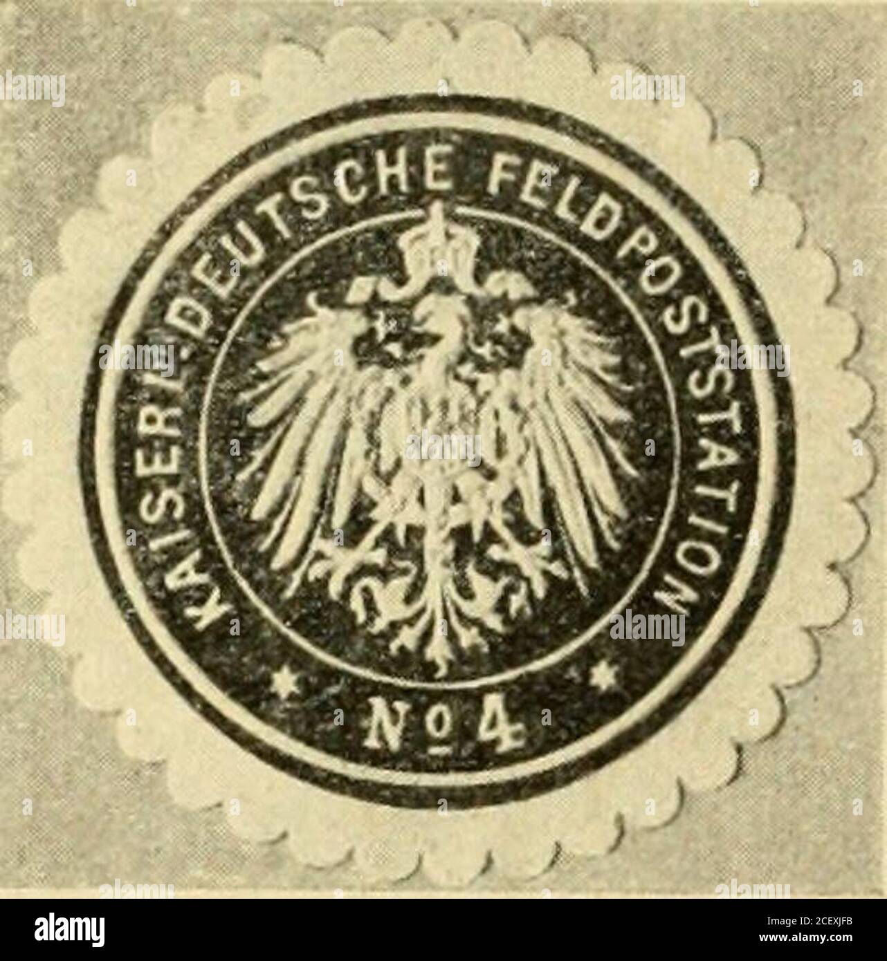 . The postwertscimes and devending of the deutsche poststanstalten in the Protection and in auslande. Stockfoto