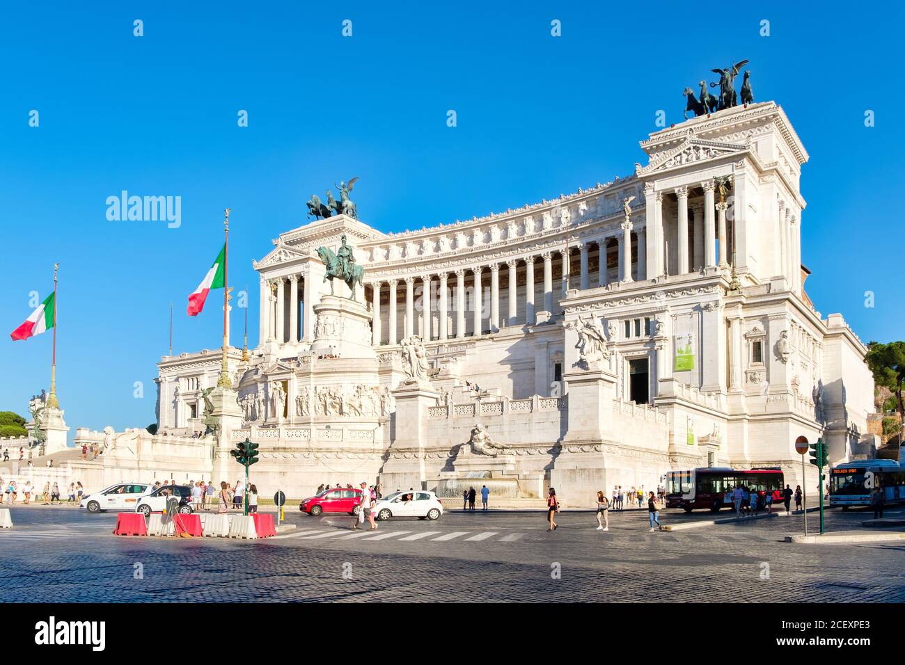 ROM, ITALIEN - JULI 18,2017 : Denkmal für Vittorio Emanuele II. Im Zentrum Roms Stockfoto