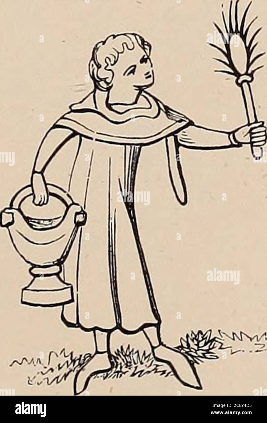 . Das Boke der Nurture. Die Habpee in der HAIX. FRAU Reg. 2, B. VII. Fol. 71 B. und fol. 203 B. Anfang des 14. Jahrhunderts. Wright, S. 164... Stockfoto