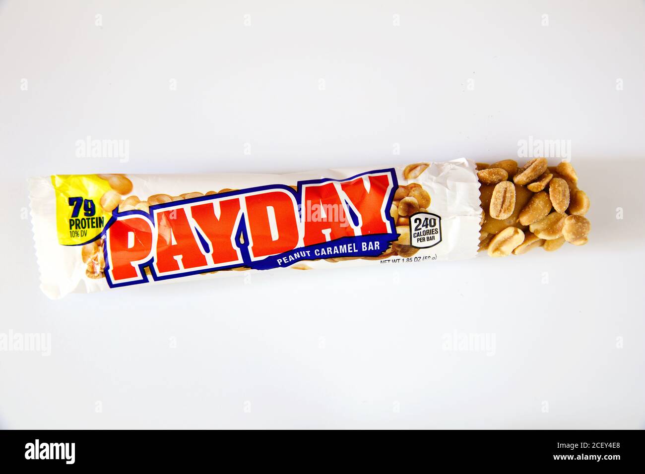 Hershey’s PAYDAY Peanut Caramel Candy Bar Stockfoto