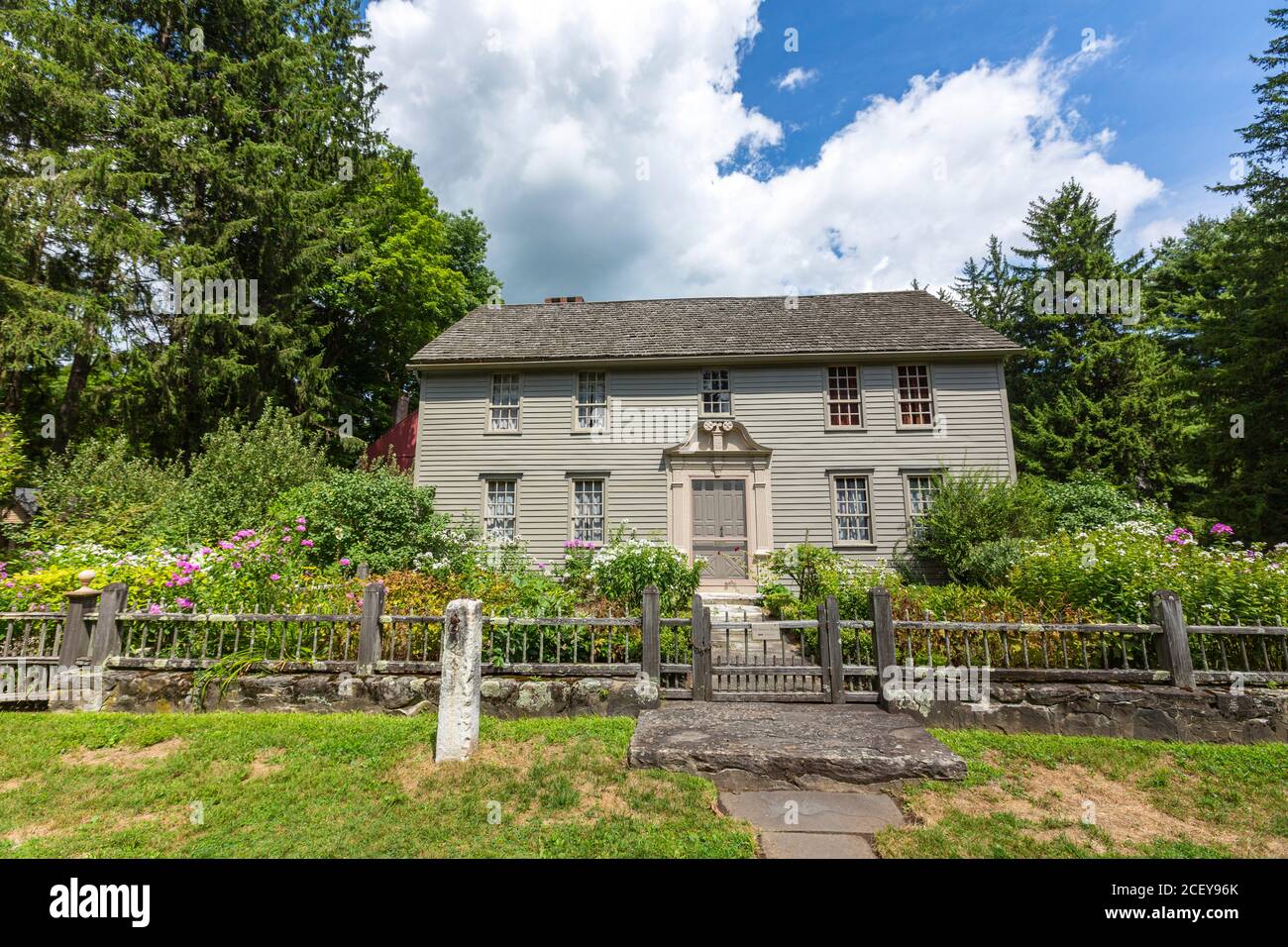 Mission House, Historical Place Museum, Kolonialhaus in Stockbridge, Massachusetts, USA Stockfoto