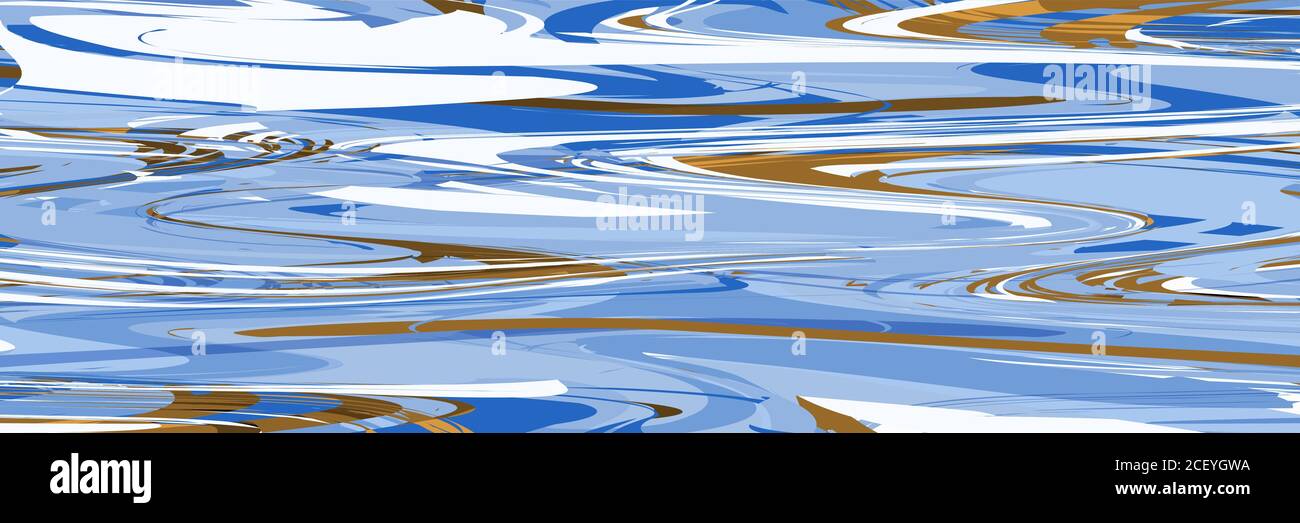 Abstrakter gewellter Hintergrund mit psychedelischer wirbelnder Farbe. Flüssig fließende Wellenform. Marmor oder Acryl Textur Imitation. Vorlage für Poster, Cover, Stock Vektor