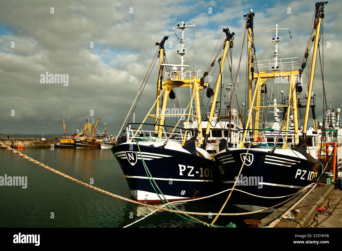 Trawlers, Newlyn, Cornwall Stockfoto