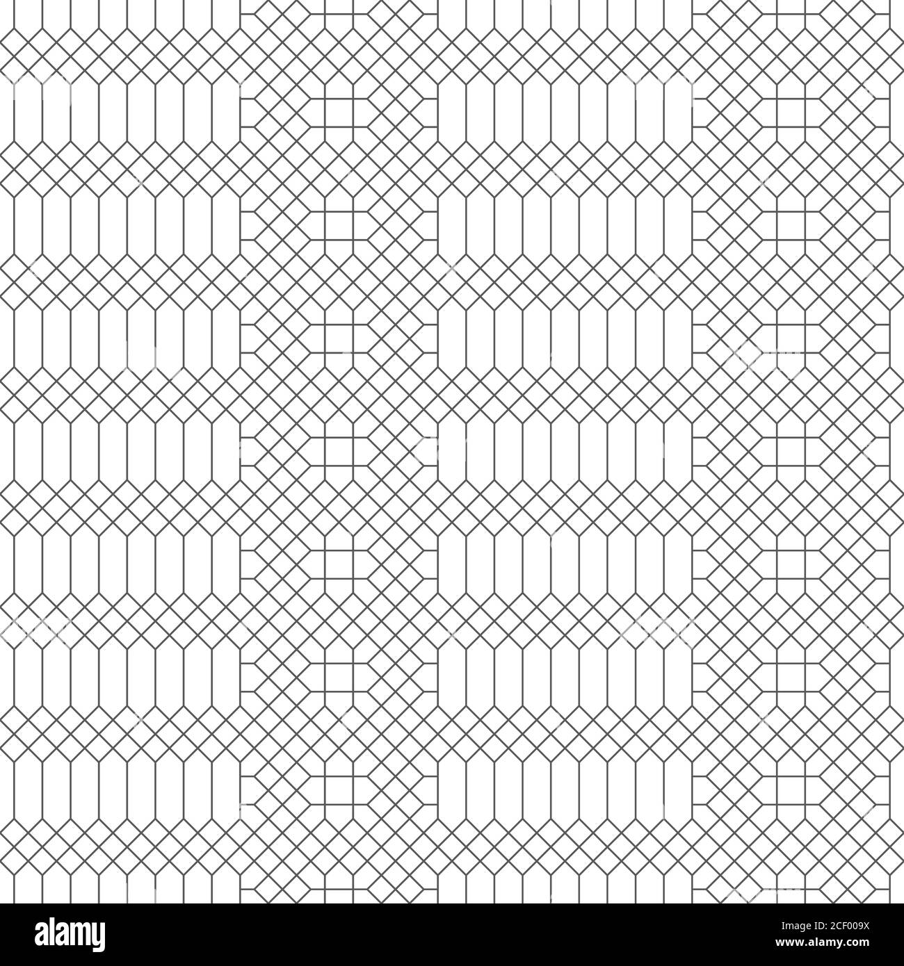 Vektor nahtloses Muster. Moderne stilvolle Textur mit sich überschneidenden dünnen Linien, die regelmäßig wiederkehrende geflieste lineare Raster mit Rauten bilden, gekreuzt Stock Vektor