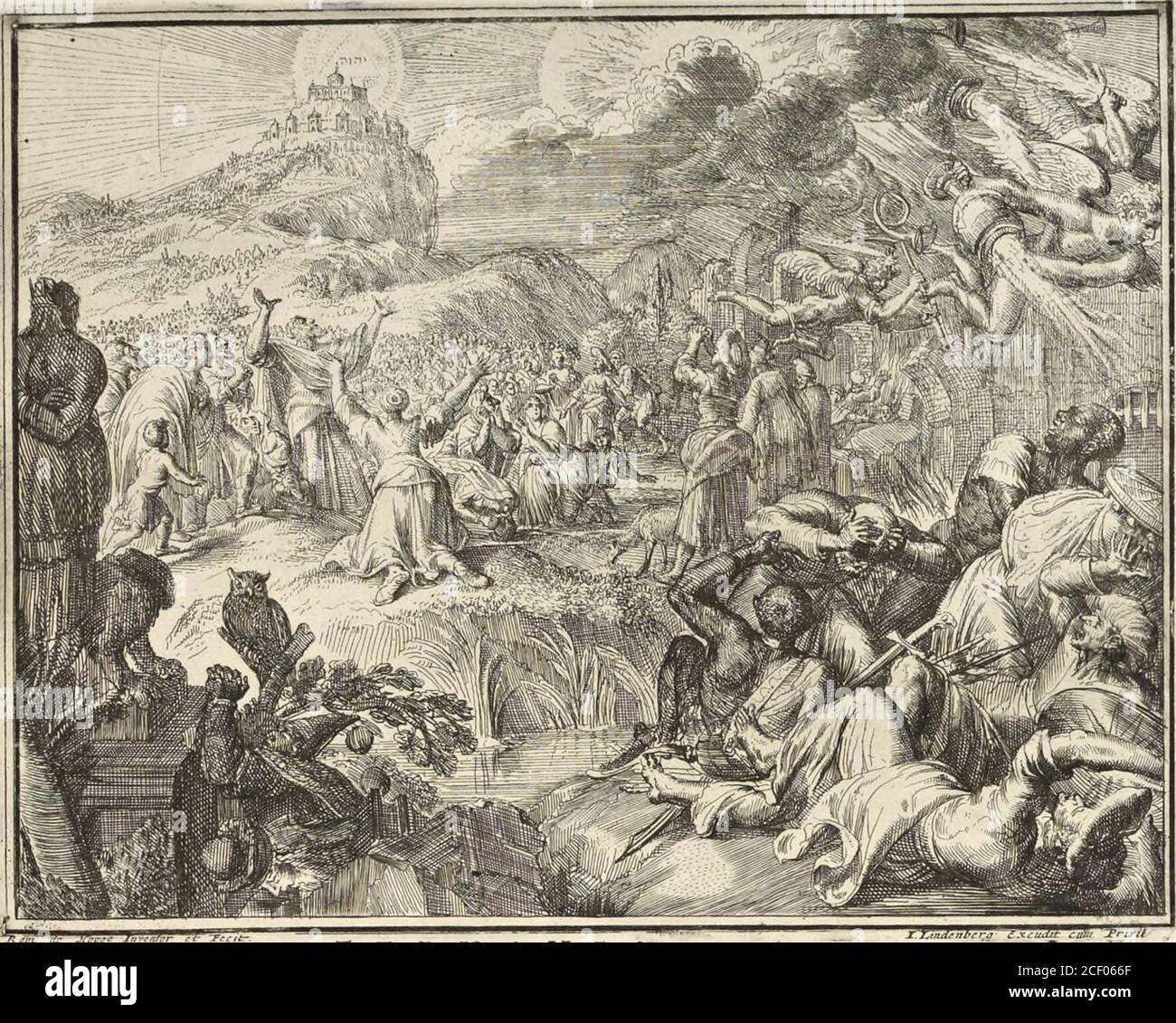 . All de voornaamste histories of ouden en nieuwen testaments. H A B A K U K. ^ih God, virbifiul Valk IHF) .m dm D, ok-God imun, i £,, /W« ut Hooi m Lu, vm »Sfttll HABACUC e,n D.gt op S,:,o,-, MMGozalgn, i W; lm ha ƒ««-.» g„,fd ?wad i hana y 2 Fol. 45. ZEPHANJA; ?siHvi MrikMeail bramenfitrtVbe&gt;tze?HANlASdoniren, i uur «, t Zlonr Volk, virfeh;nl unWmierGUni&gt;€} werd hopten met angjl van boven en van ondren; l MeSiat kroent U-w koft rans een, aden- Stockfoto